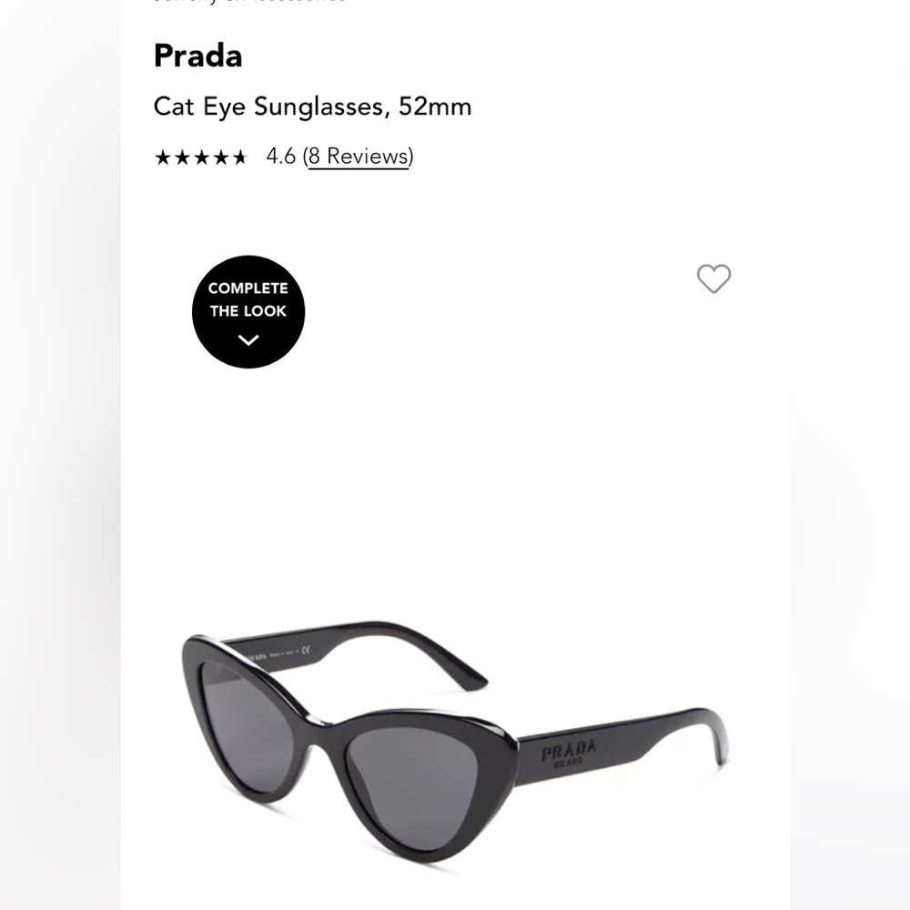 Prada Cat Eye Sunglasses, 52mm